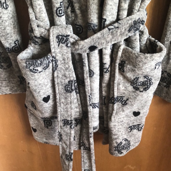 Short Cozy Robe PINK - Picture 2 of 4